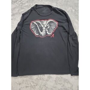 VINTAGE Alabama Crimson Tide T-shirt Mens Medium Long‎ Sleeve Black Football